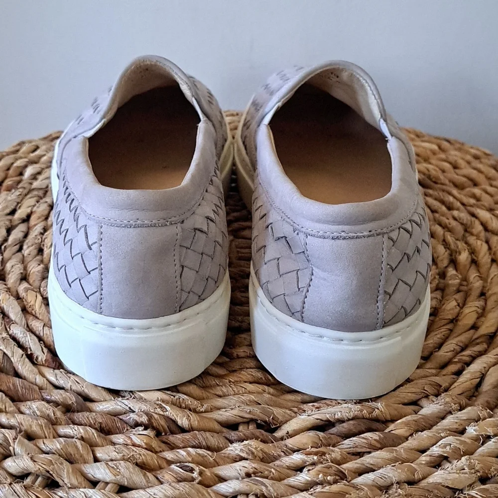 M. Gemi Womens The Cerchio Grey Woven Leather Loafer‎ Sneaker EU39/US8.5